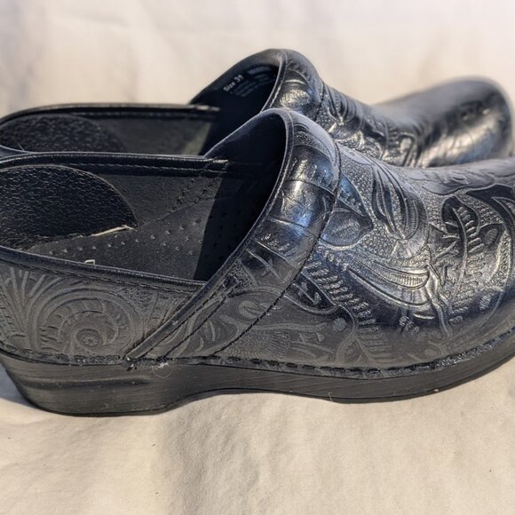 Dansko clogs black tooled leather 39 - Picture 4 of 5